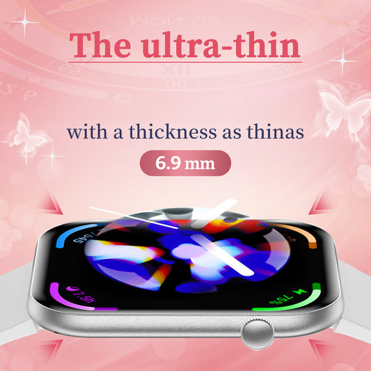 7.3mm Ultra-Thin Smartwatch - 1.75'' AMOLED Screen, 3D UI Interaction, HD Bluetooth Calling, Slim Design for Men & Women