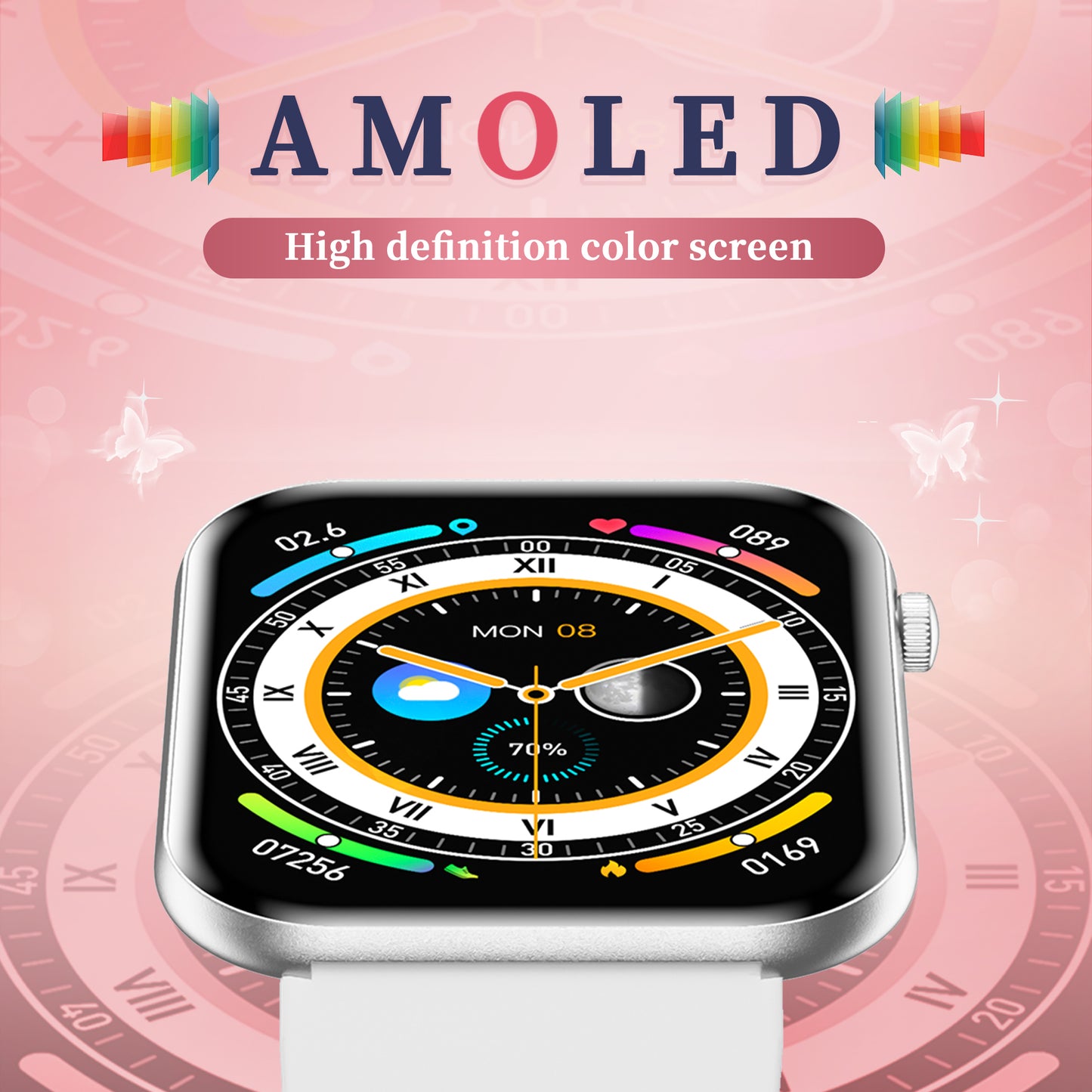 7.3mm Ultra-Thin Smartwatch - 1.75'' AMOLED Screen, 3D UI Interaction, HD Bluetooth Calling, Slim Design for Men & Women