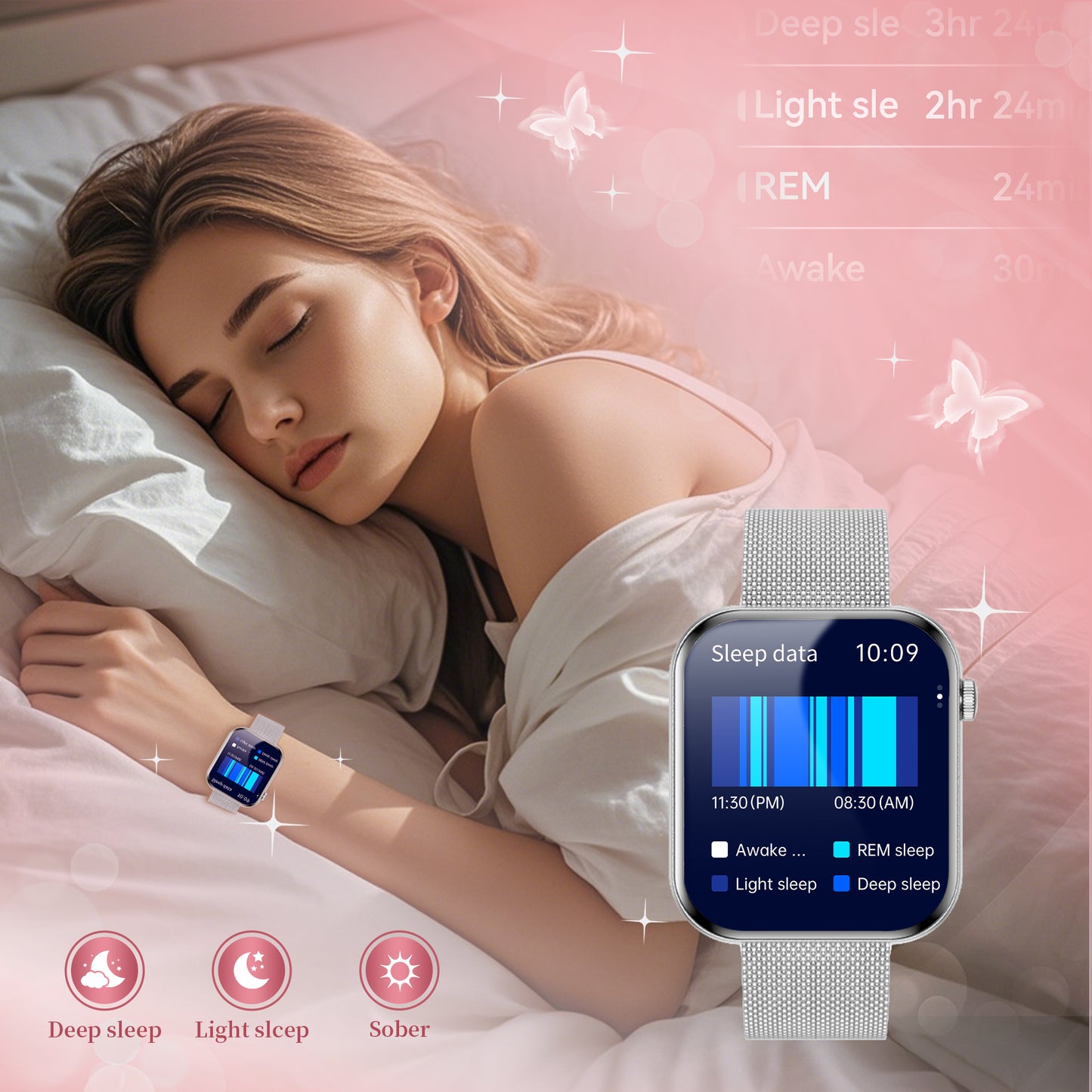 7.3mm Ultra-Thin Smartwatch - 1.75'' AMOLED Screen, 3D UI Interaction, HD Bluetooth Calling, Slim Design for Men & Women